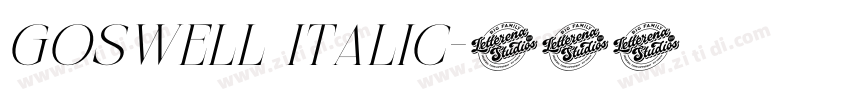Goswell Italic字体转换